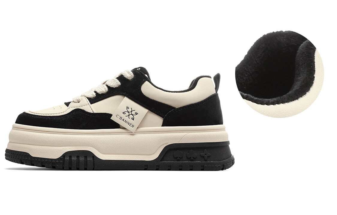 

Кроссовки C°BANNER Skateboarding Shoes Women's Low-top Black, черный