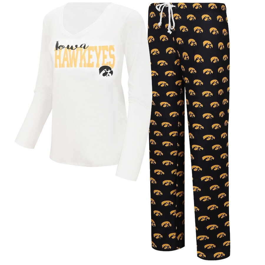 

Пижамный комплект Concepts Sport Iowa Hawkeyes, белый