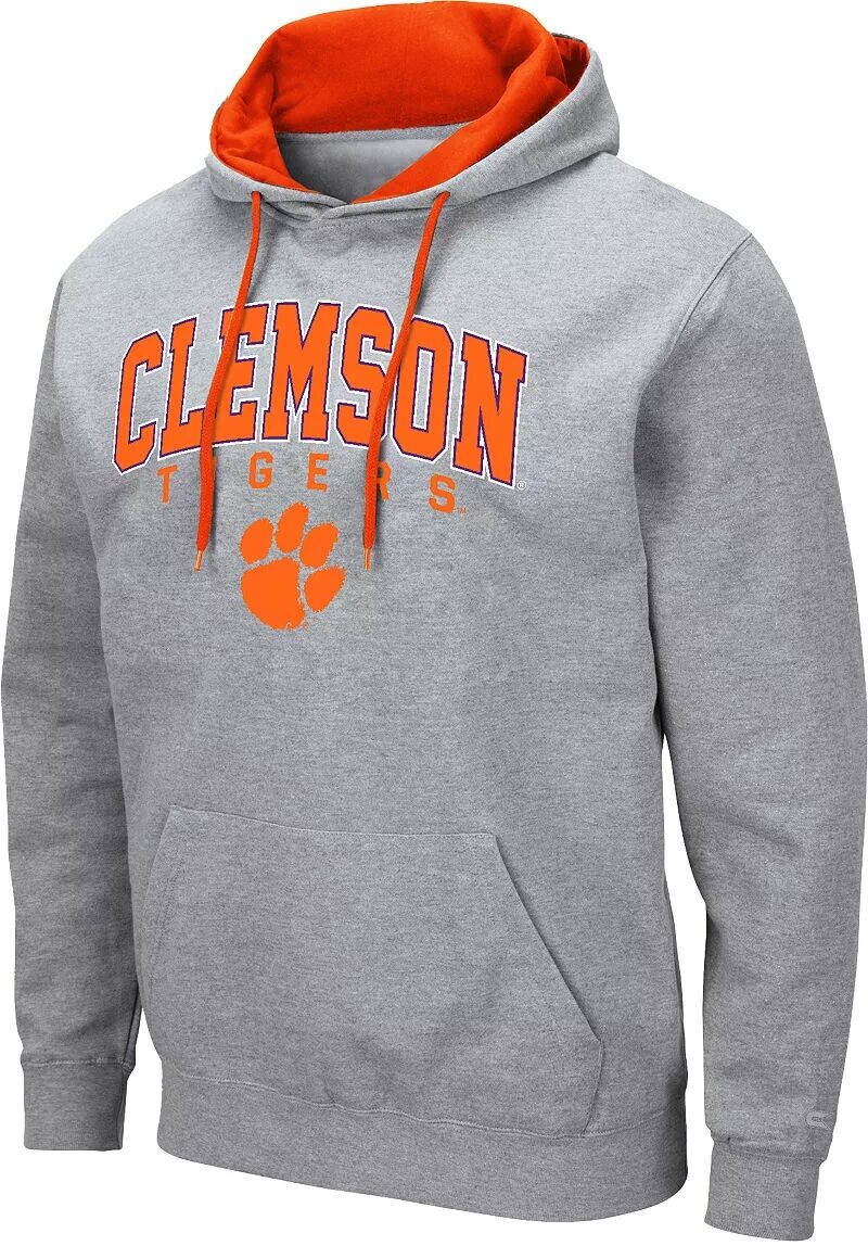 

Colosseum Мужская толстовка с капюшоном Clemson Tigers серая