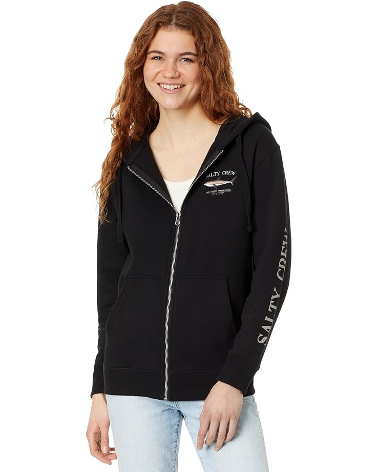 

Худи Salty Crew Bruce Full Zip, черный