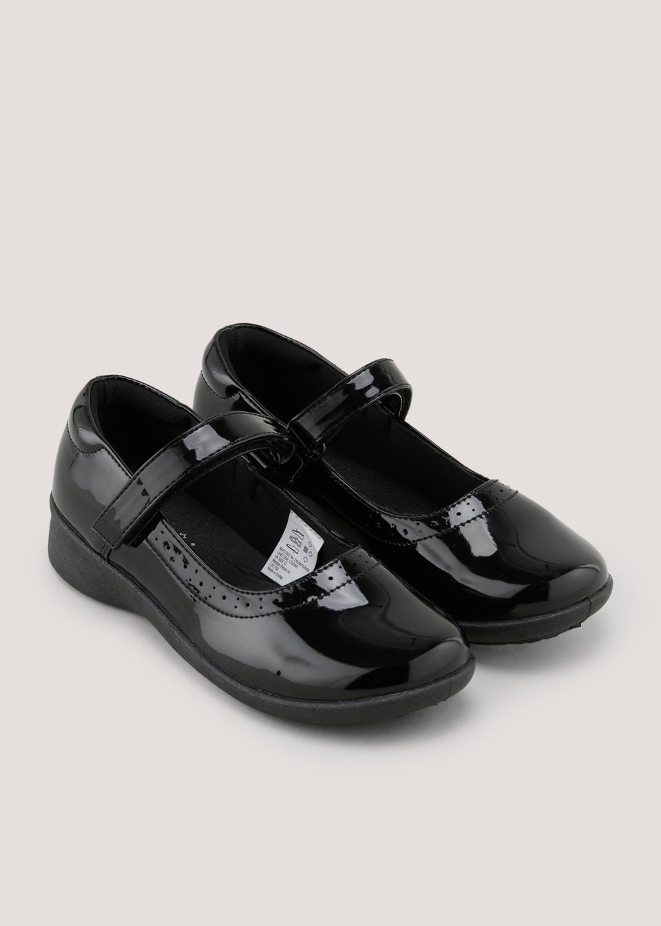 Черные лакированные устойчивые к истиранию школьные туфли для девочек (от 9 до 3 лет) черные школьные туфли для девочек hush puppies junior до 10 лет – от 2 лет
