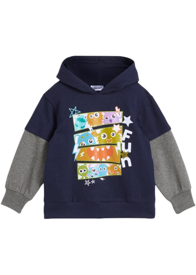 

Многослойная толстовка с капюшоном для мальчика Bpc Bonprix Collection, синий