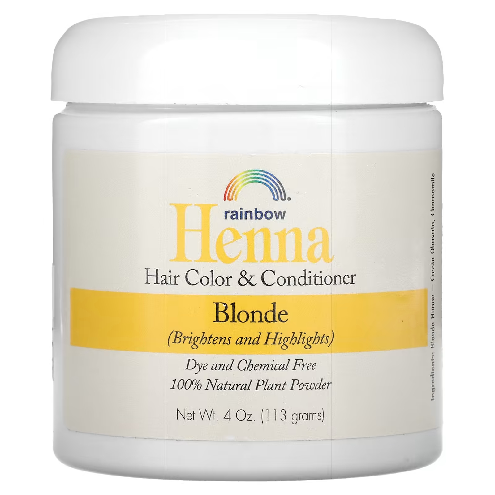 Краска и кондиционер Rainbow Research Henna 100% для волос, блонд