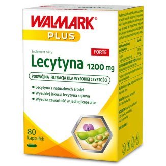 Walmark Plus Лецитин 1200 мг Форте, пищевая добавка, 80 капсул