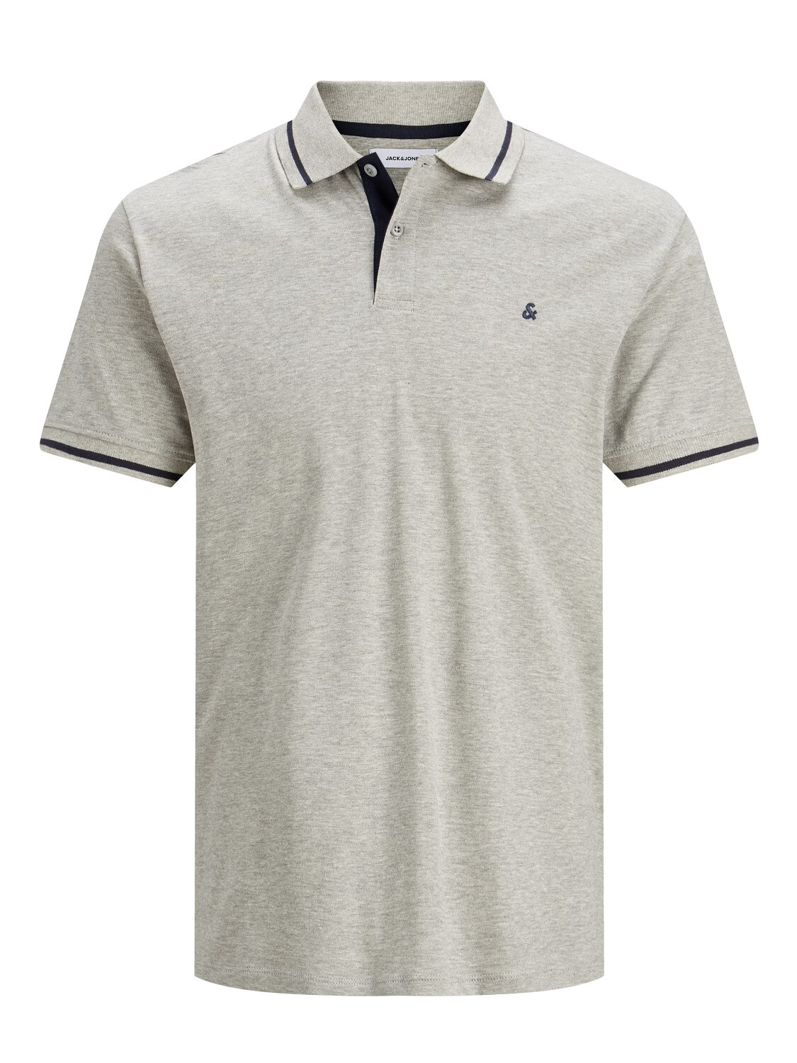 

Поло Jack & Jones Polo Shirt JJEJERSEY Sommer Hemd Kragen Jersey Cotton, светло-серый