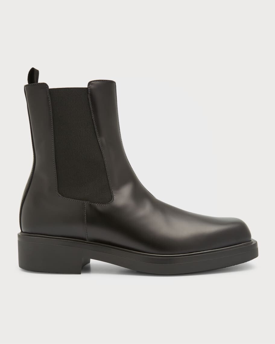 

Мужские ботинки челси из матовой кожи Prada