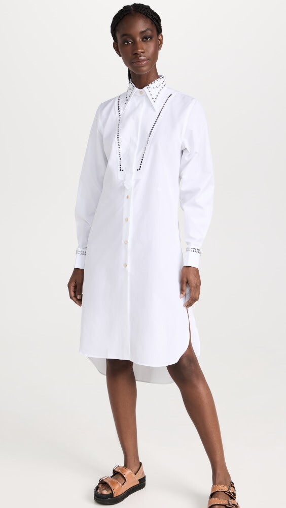 

Платье Wales Bonner Rise Shirt, белый