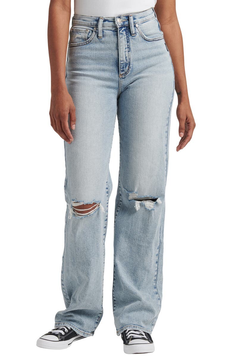 

Очень желанные рваные широкие джинсы с высокой талией SILVER JEANS CO.