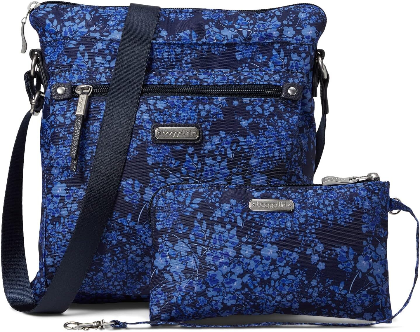

Сумка Go Bagg with RFID Phone Wristlet Baggallini, цвет Ink Hydrangea