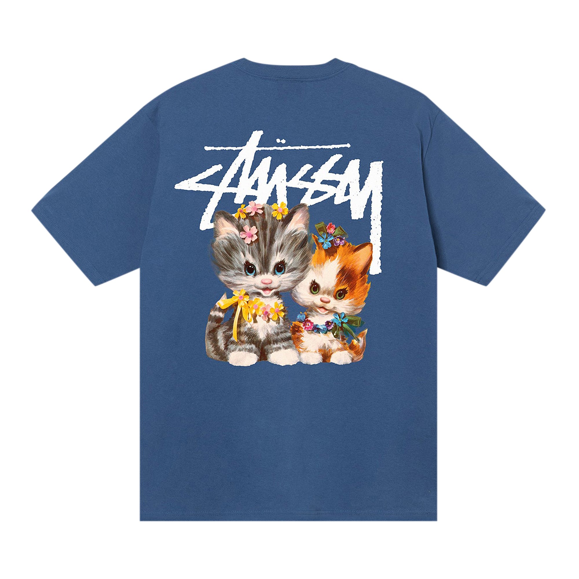 Футболка Stussy Kittens, синяя