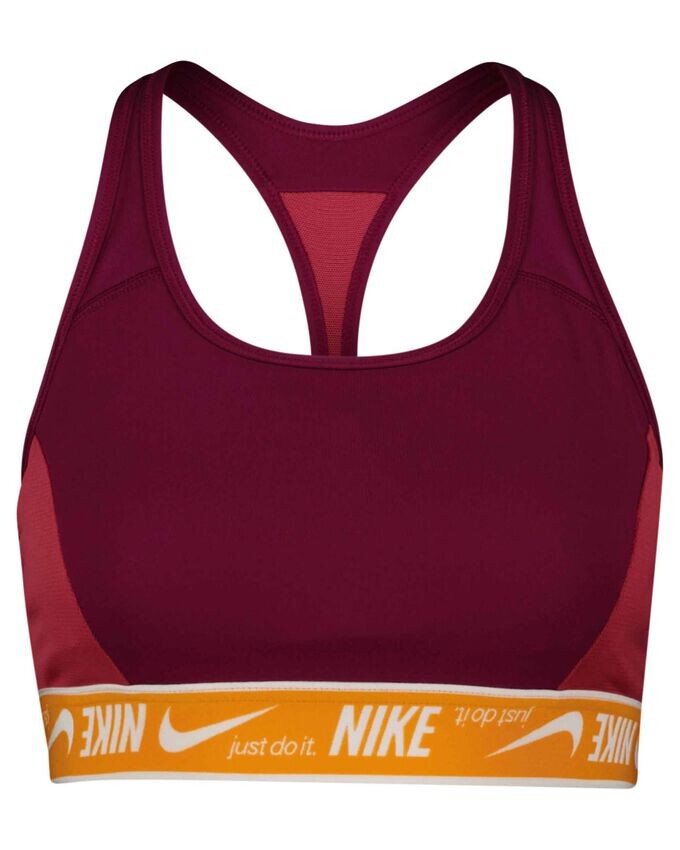 

Спортивный бюстгальтер с логотипом dri-fit Nike, красный