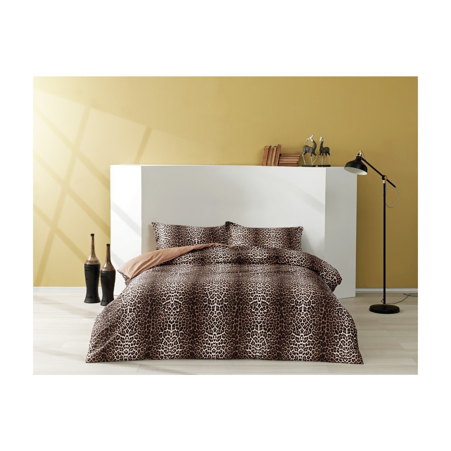 Комплект постельного белья Tac Leopard из хлопка и атласа