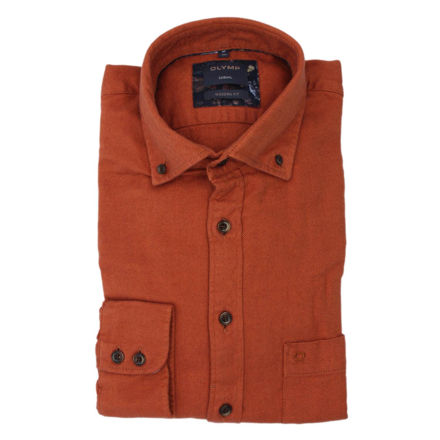 

Рубашка OLYMP Button down Flanell, цвет Mango