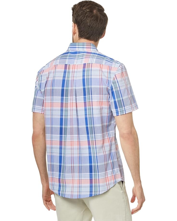 

Рубашка U.S. POLO ASSN. Short Sleeve CVC Yarn-Dye Plaid Woven Shirt, белый