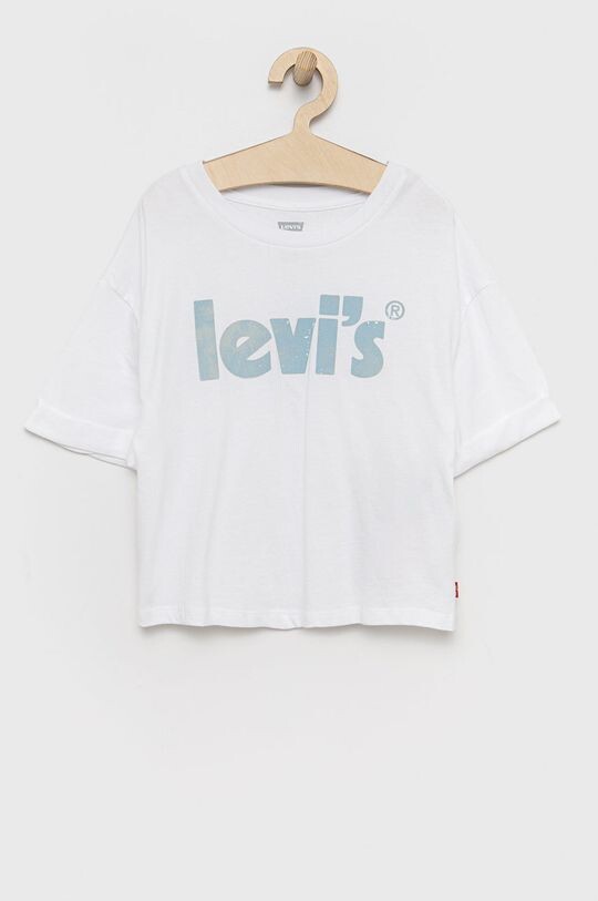 

Детская хлопковая футболка Levi's, белый