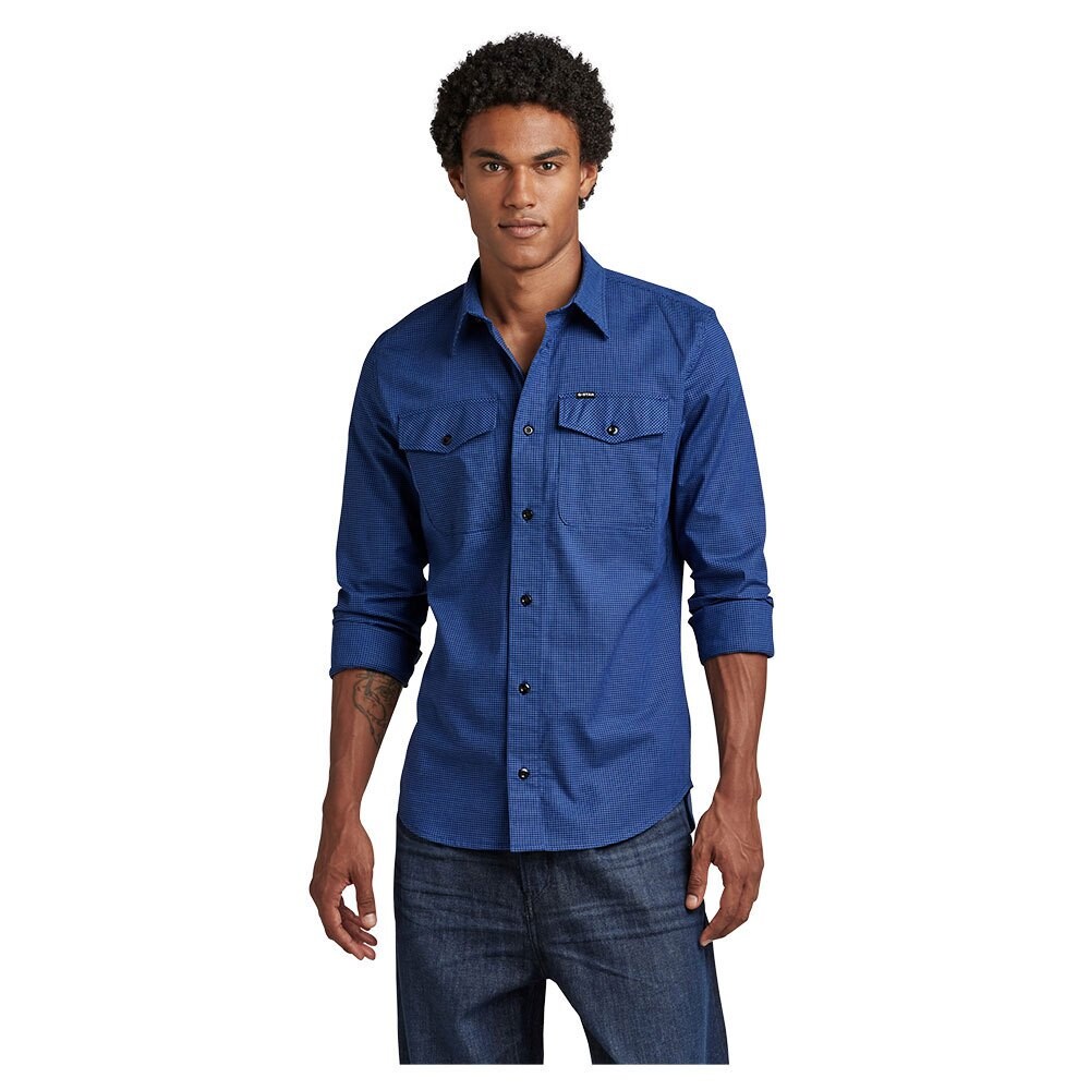 

Рубашка с длинным рукавом G-Star Marine Slim Fit, синий
