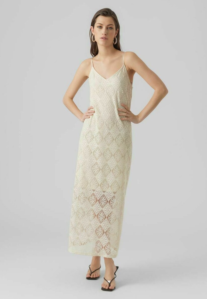 

Длинное платье Vero Moda, бежевый