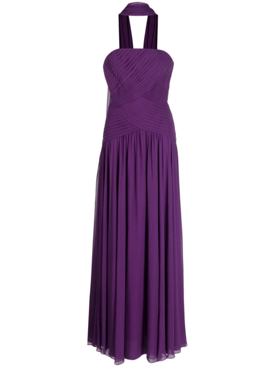 

Elie Saab шелковое платье с драпировкой, фиолетовый