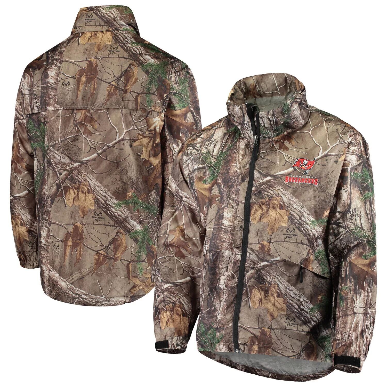 

Мужская водонепроницаемая складная куртка с молнией во всю длину Dunbrooke Realtree Camo Tampa Bay Buccaneers Circle Sportsman