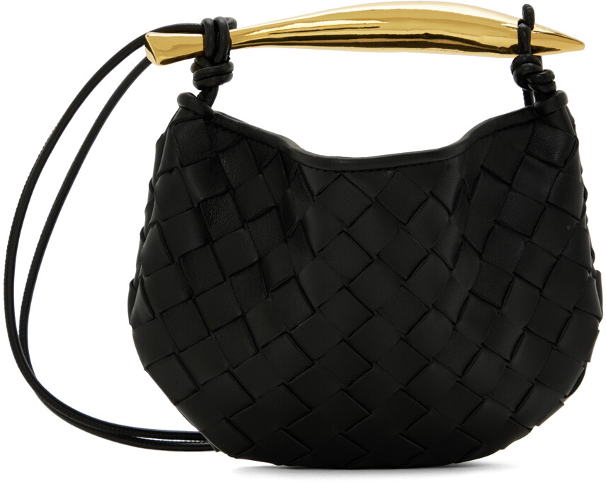 

Черная мини-сумка с сардинами Bottega Veneta
