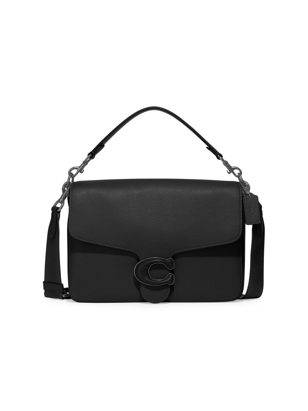 

Полосатая сумка-мессенджер COACH, черный