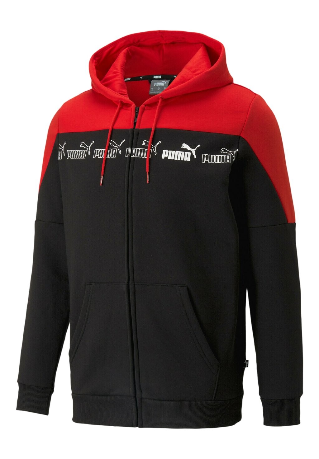

Толстовка на молнии AROUND THE BLOCK Puma, черный с высоким риском красный