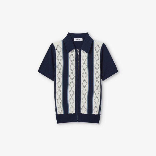 

Трикотажная рубашка selwood на молнии 3-13 лет Reiss, синий