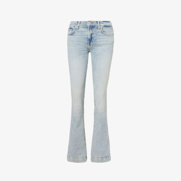 

Расклешенные джинсы bootcut с низкой посадкой из эластичного денима 7 For All Mankind, синий