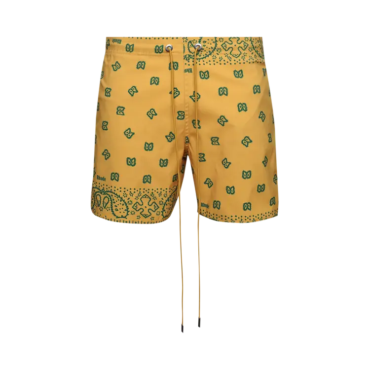 Шорты Rhude Bandana Swim 'Yellow/Green', желтый