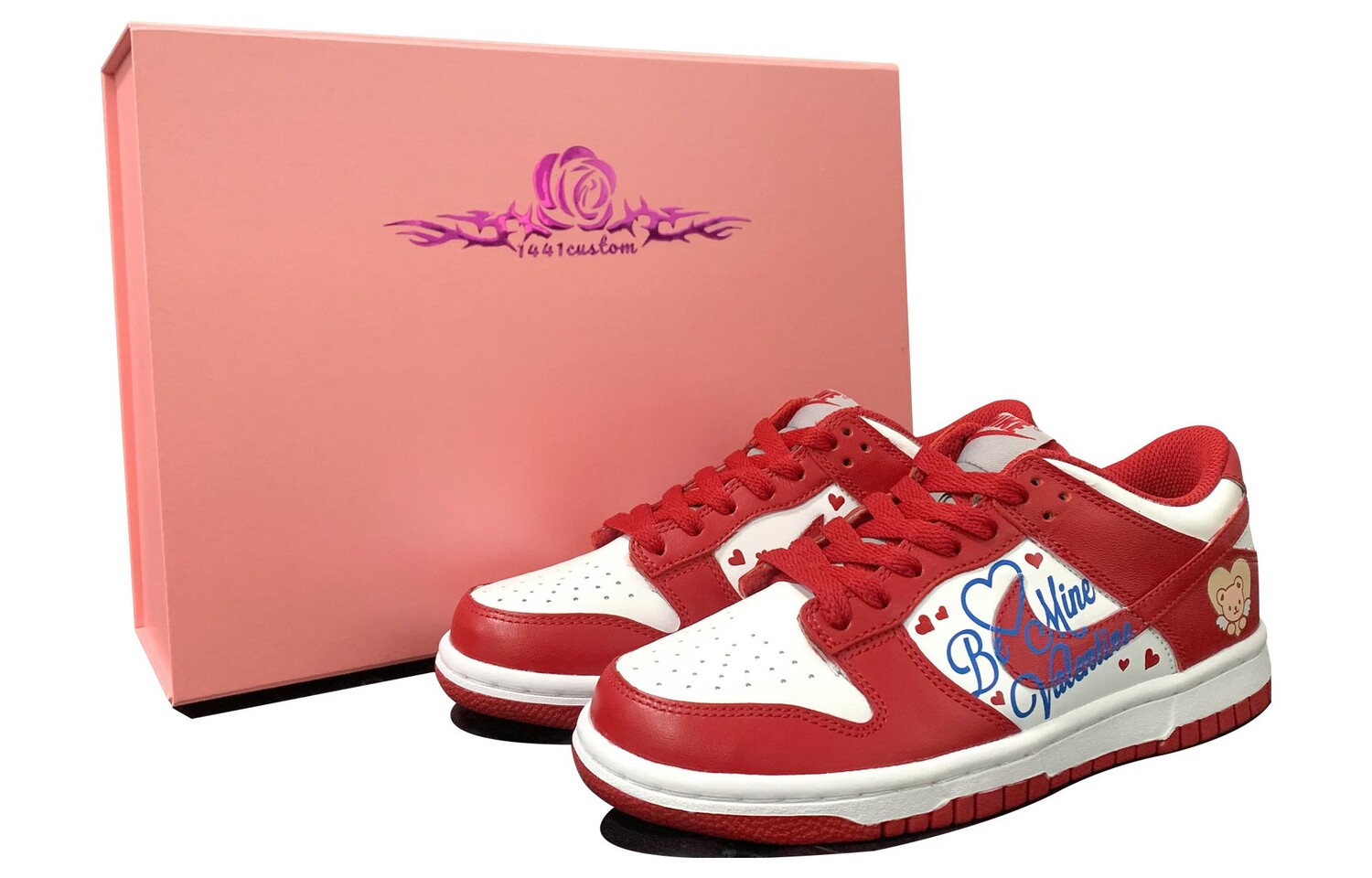 

Мужские кроссовки Nike Dunk Low Custom красный/серый
