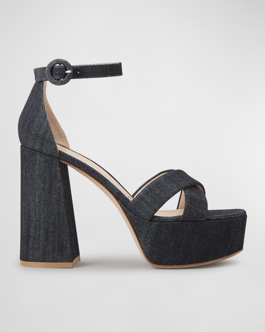 

Джинсовые сандалии Sheridan на платформе Gianvito Rossi