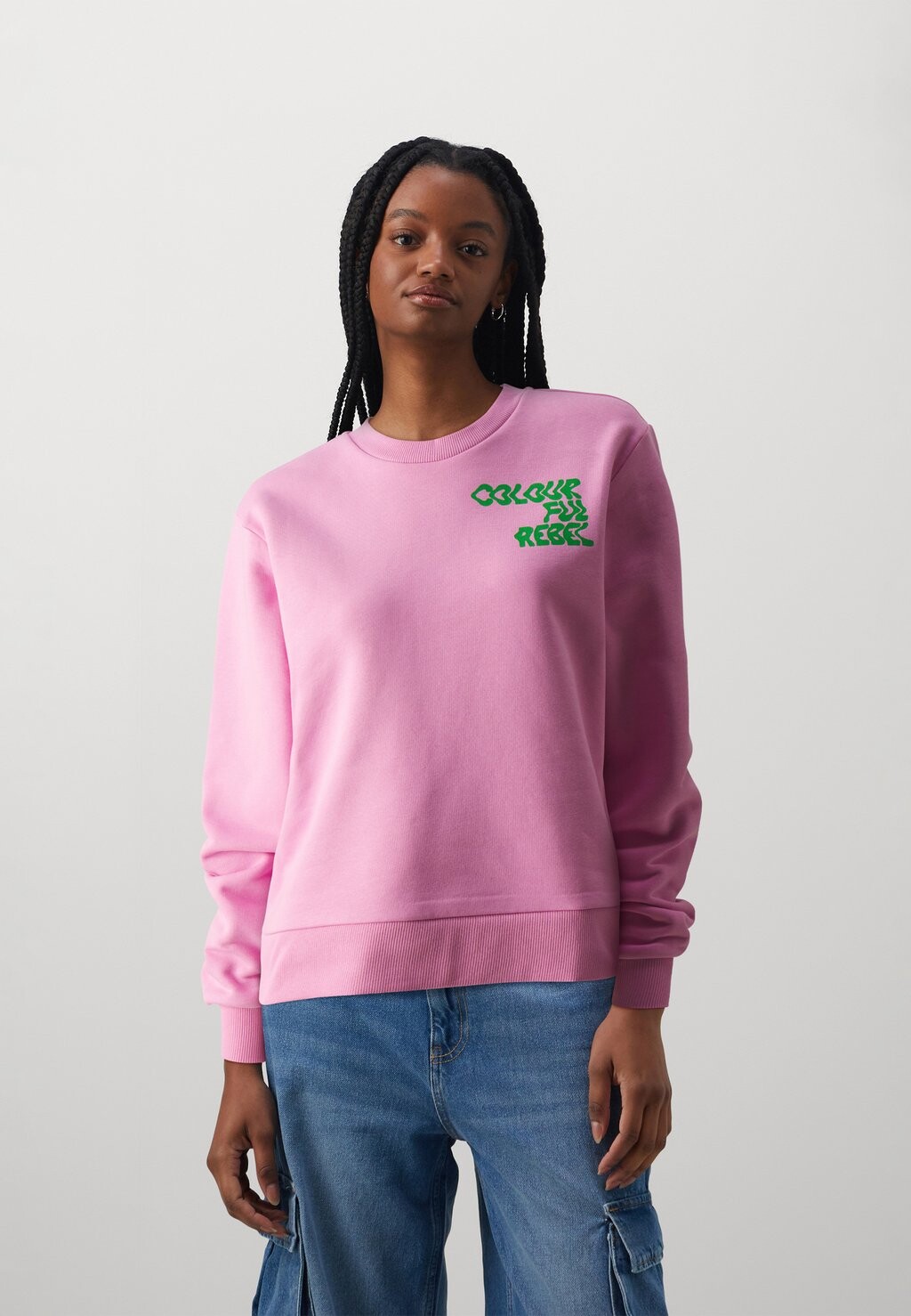 

Толстовка LOGO WAVE RELAXED Colourful Rebel, цвет candy pink