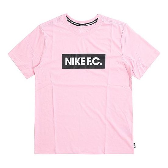 Футболка Nike FC Alphabet Printing Soccer/Football Short Sleeve Pink Red Pinkred, красный