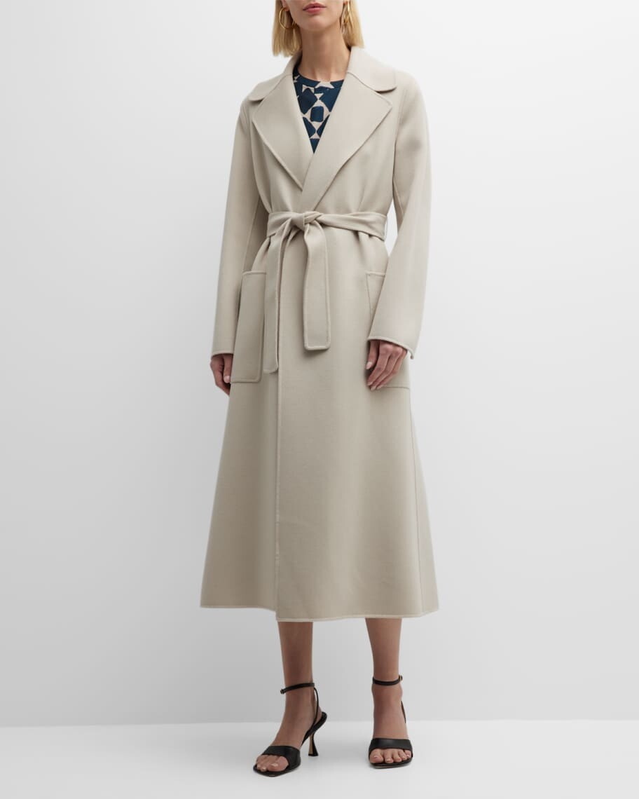 

Пальто Paolore из шерсти и шелка с запахом Max Mara, Серый