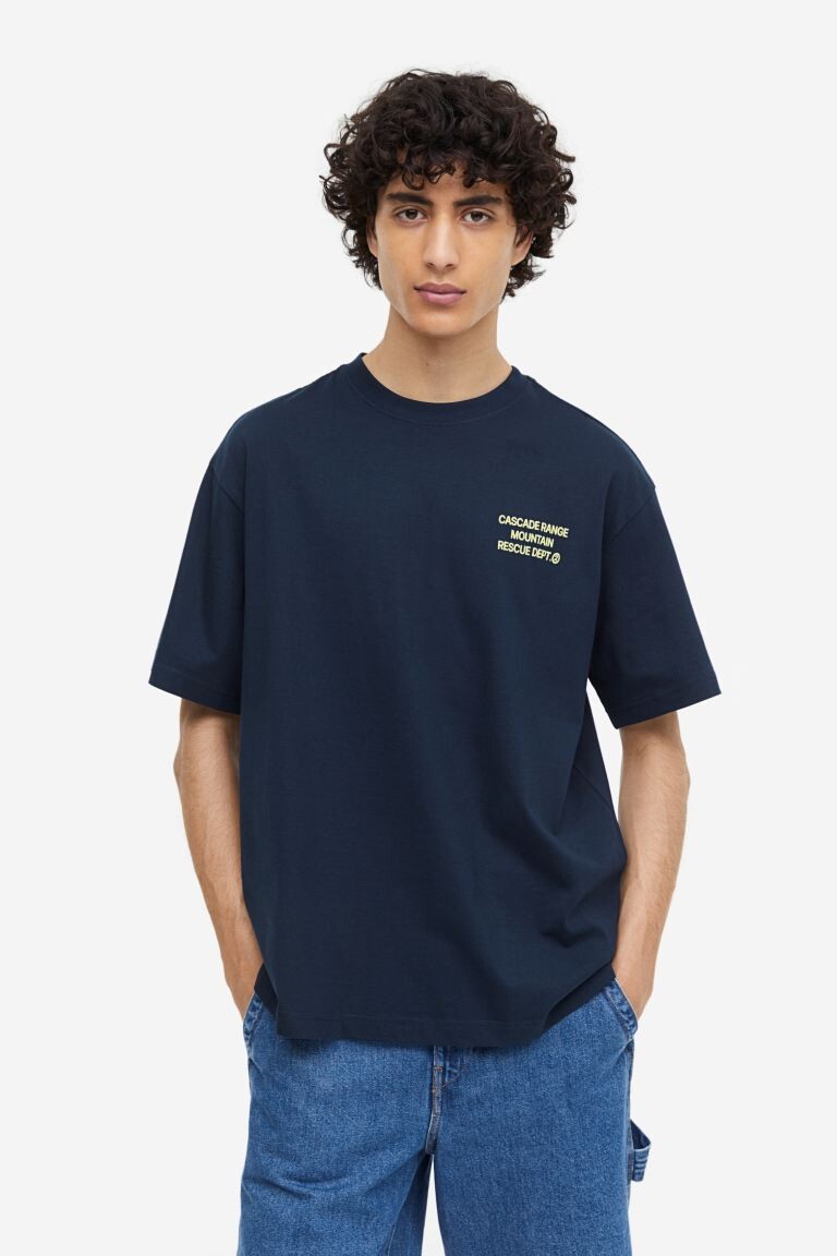 

Футболка свободного кроя с принтом H&M