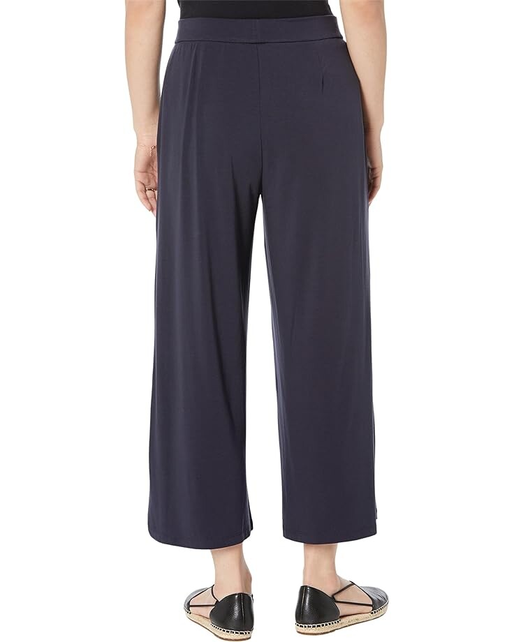 

Брюки Eileen Fisher Petite Cropped Wide Leg Pants, цвет Nocturne