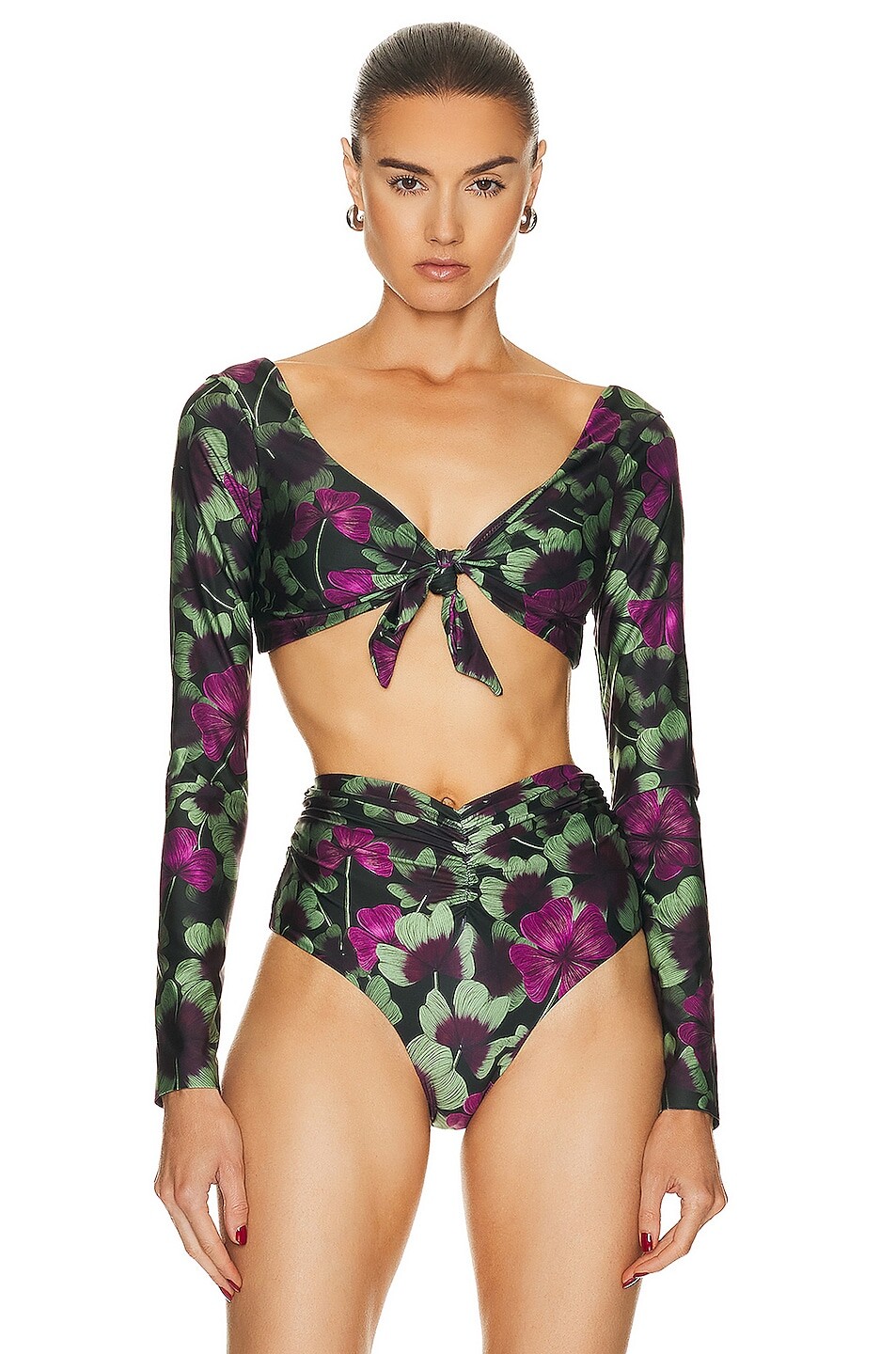 

Топ бикини Agua By Agua Bendita Alfonsina, цвет Green & Purple
