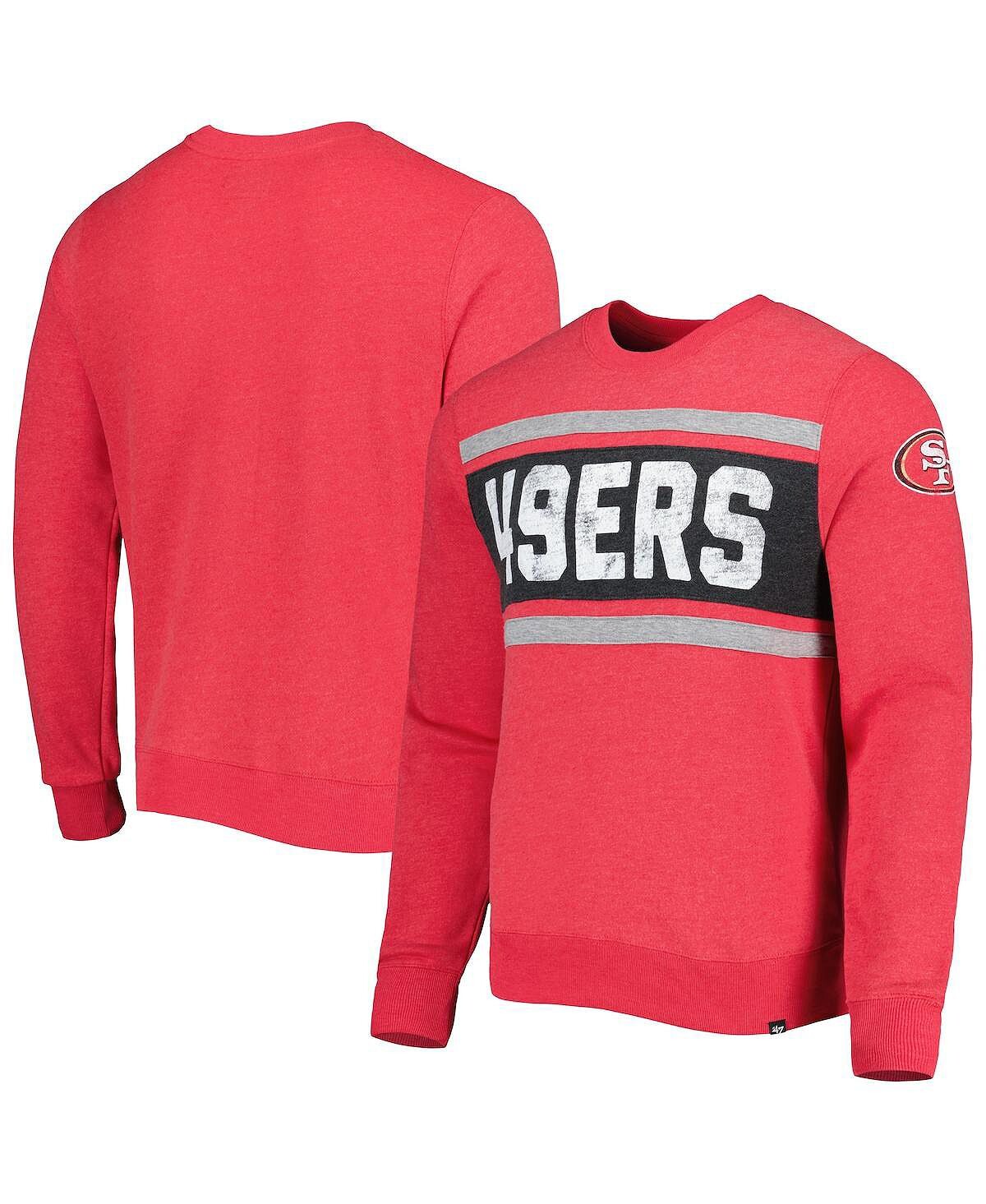 

Мужской пуловер с принтом Scarlet San Francisco 49ers Bypass Tribeca '47 Brand