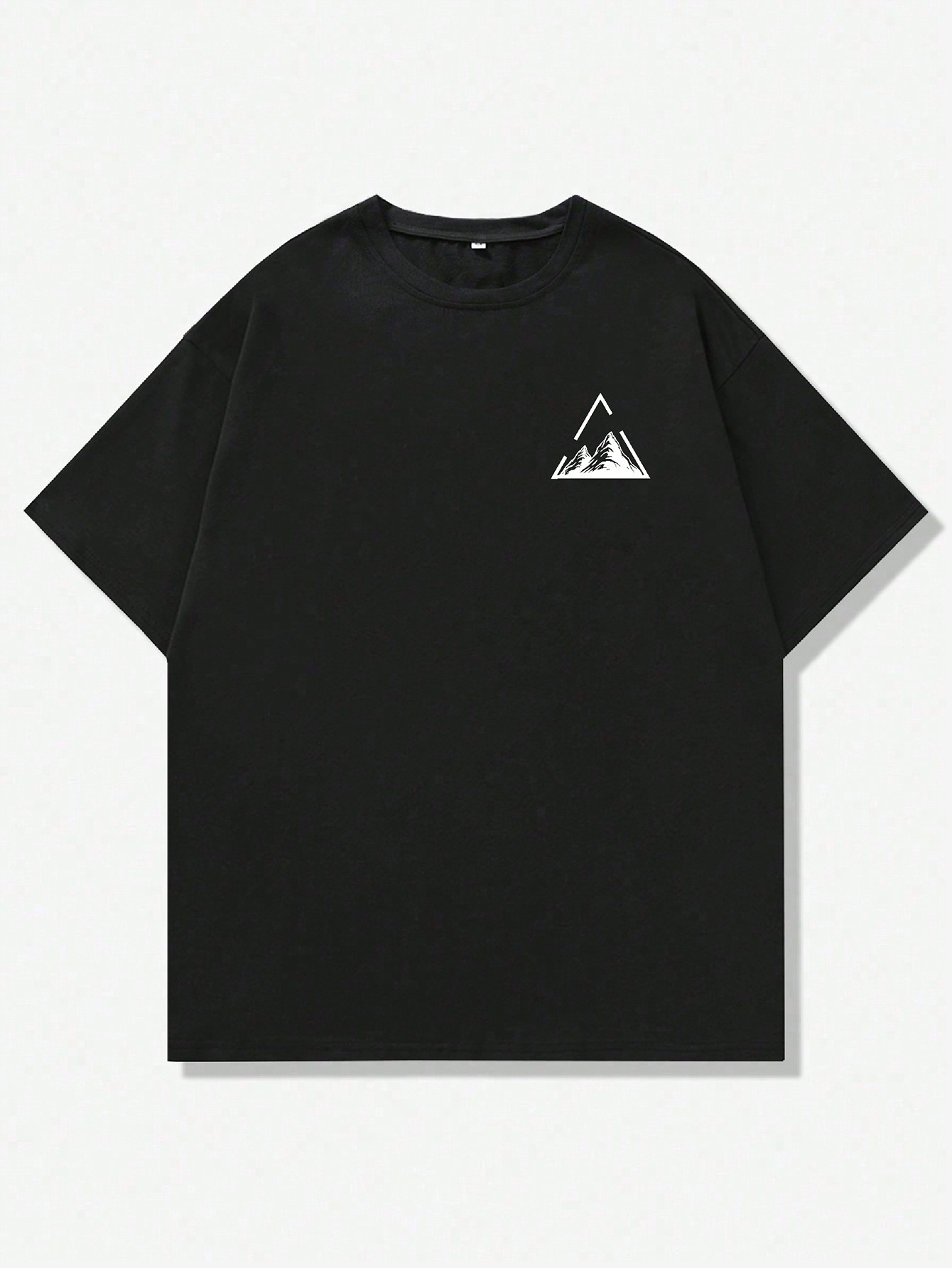 Мужская футболка Manfinity LEGND с короткими рукавами и принтом гор, черный