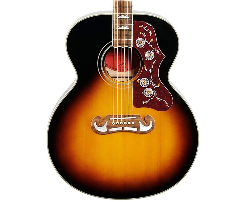 Акустическая гитара Epiphone Inspired by Gibson J-200 Jumbo Acoustic-Electric Guitar in Aged Vintage Sunburst Gloss