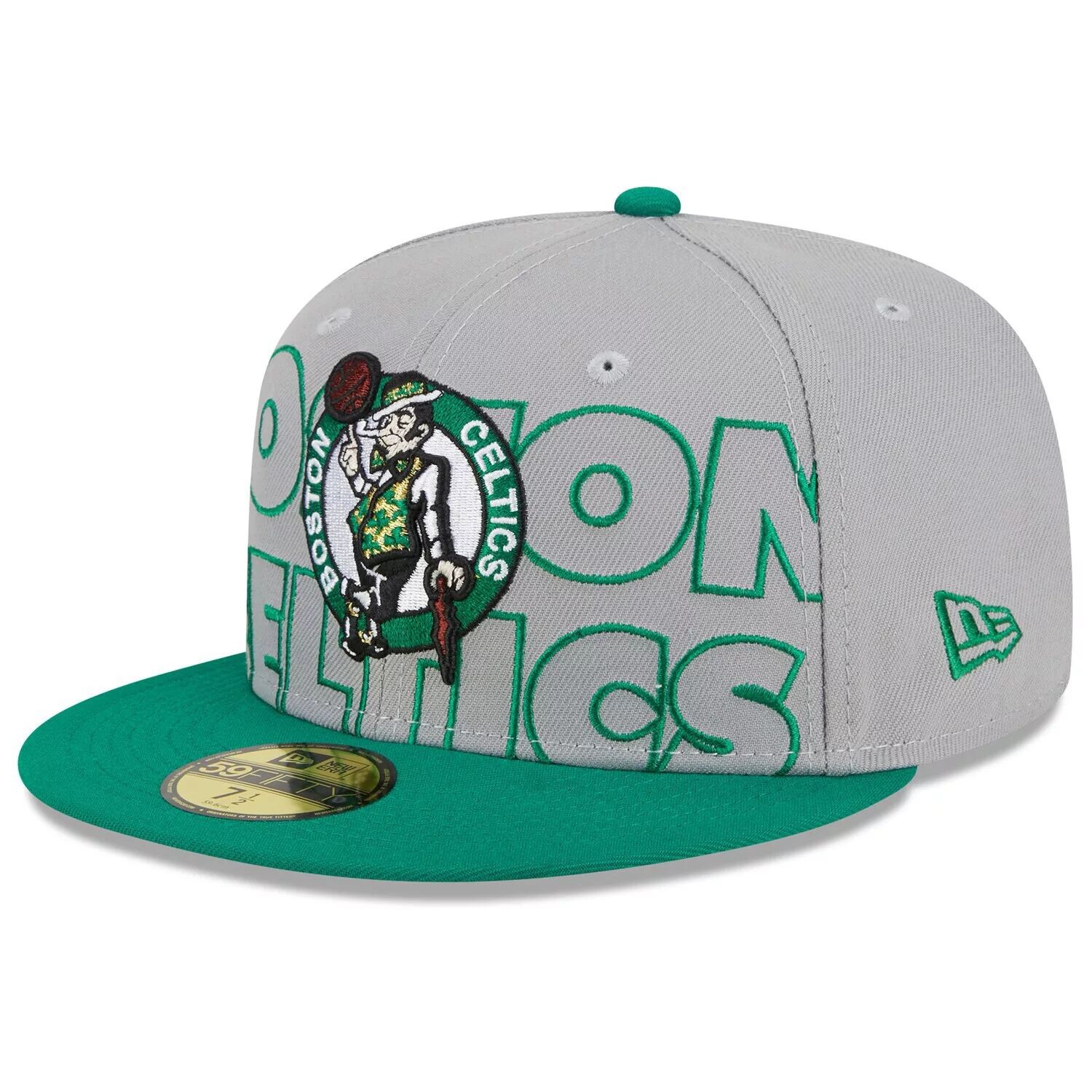 

Мужская двухцветная облегающая шляпа New Era Grey/Kelly Green Boston Celtics 2023 NBA Draft 59FIFTY