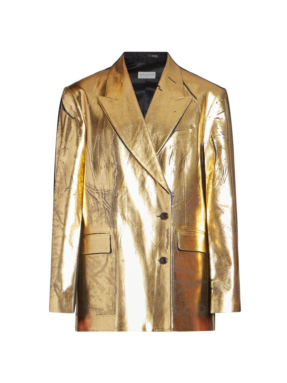 

Блейзер Benos из фольгированной шерсти Dries Van Noten, антрацит, Коричневый