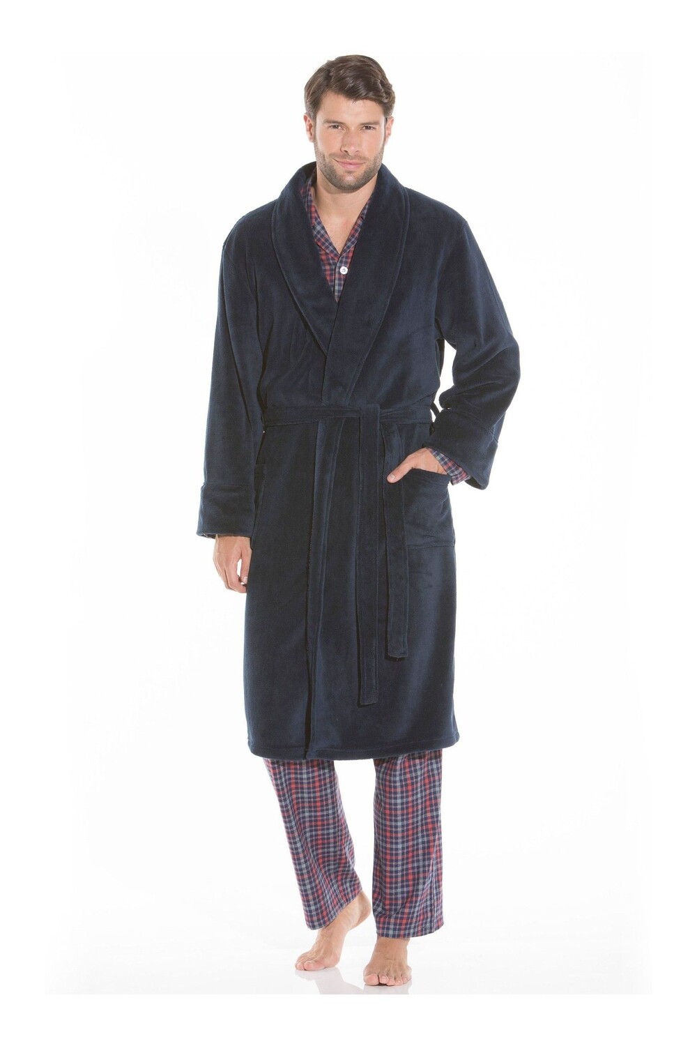 

Темно-синий флисовый халат Savile Row Co Savile Row Company, синий