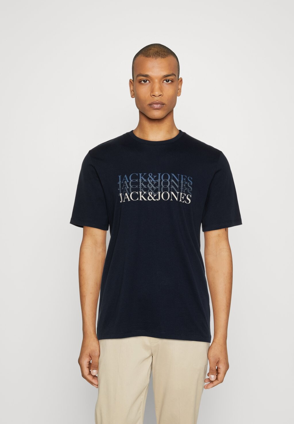 

Футболка с принтом Jack & Jones, темно-синий