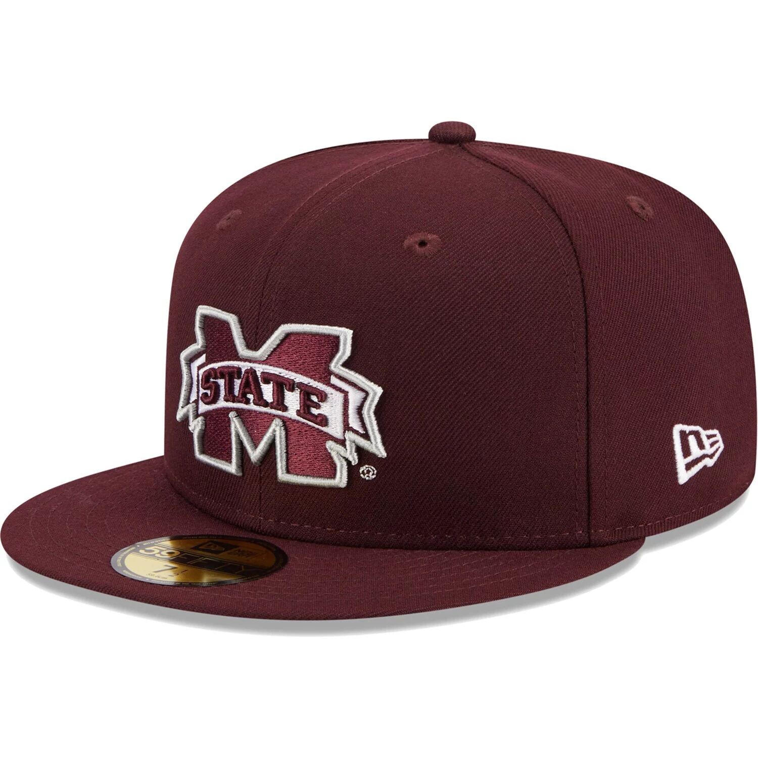 

Мужская облегающая шляпа New Era Maroon Mississippi State Bulldogs Evergreen 59FIFTY