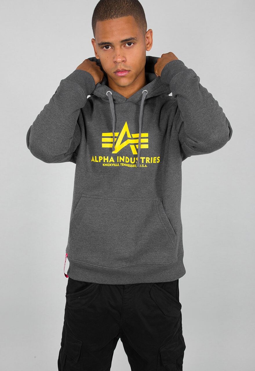 

Толстовка Alpha Industries Hoodie Basic Hoody, серый
