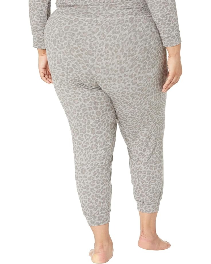 

Брюки Beyond Yoga Plus Size Lounge Around Bopo Midi Joggers, цвет Chai Cocoa/Brown Leopard