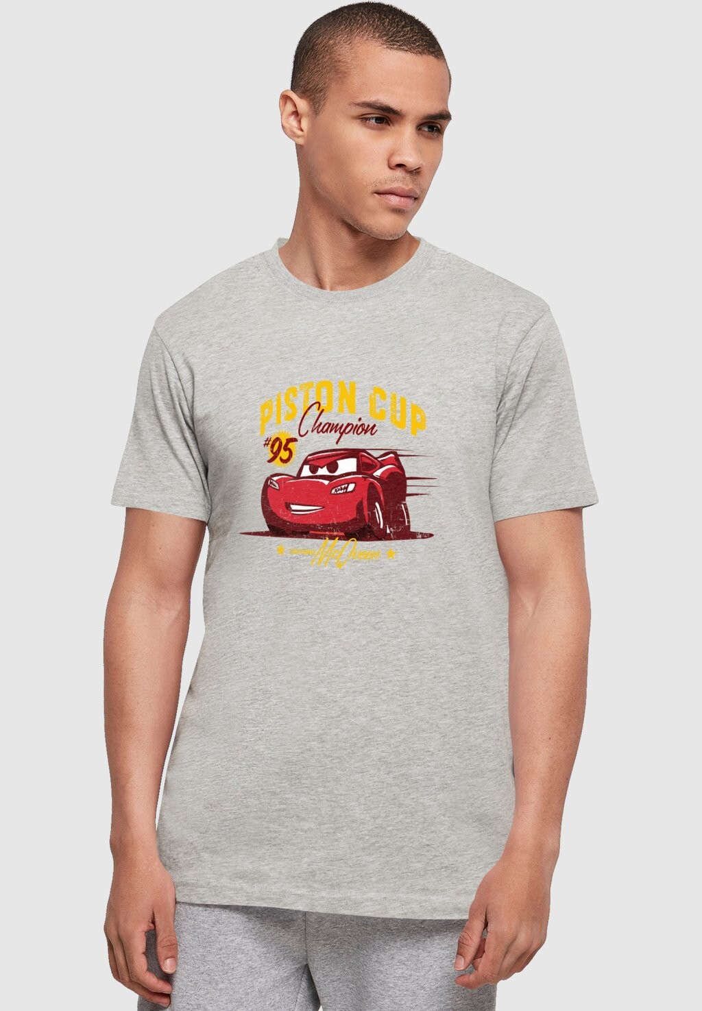 

Футболка с принтом CARS-PISTON CUP CHAMPION ABSOLUTE CULT, цвет heather grey
