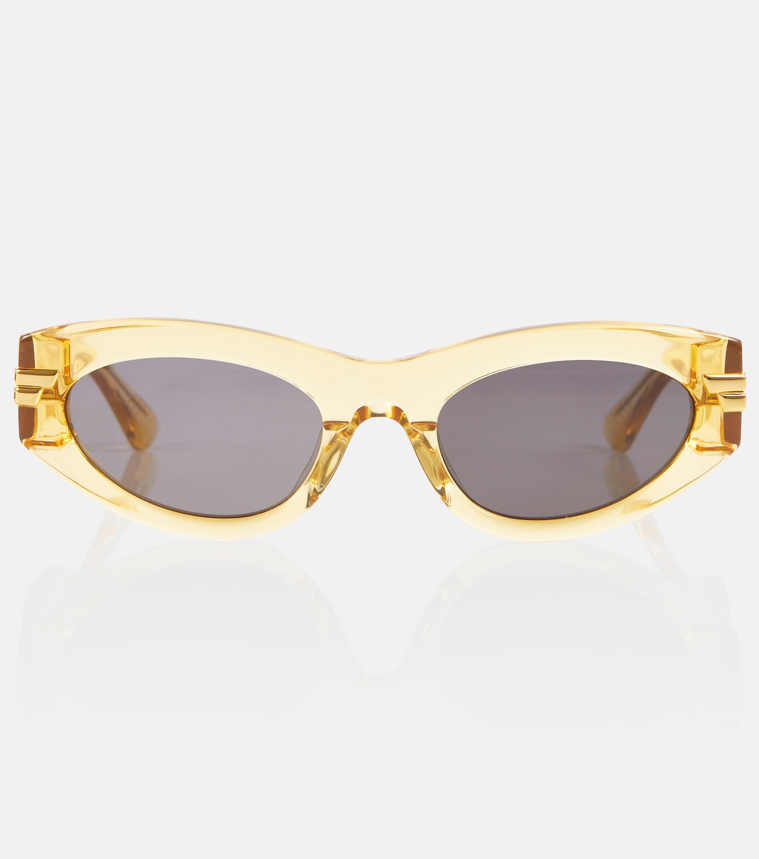 Солнцезащитные очки «кошачий глаз» Bottega Veneta, желтый солнцезащитные очки кошачий глаз bottega veneta розовые