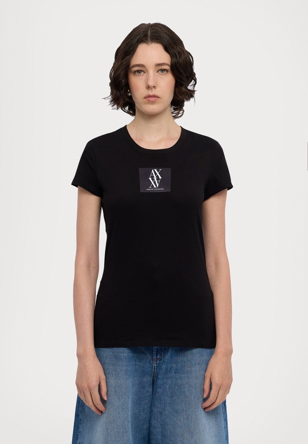 

Футболка с набивным рисунком Armani Exchange, черный